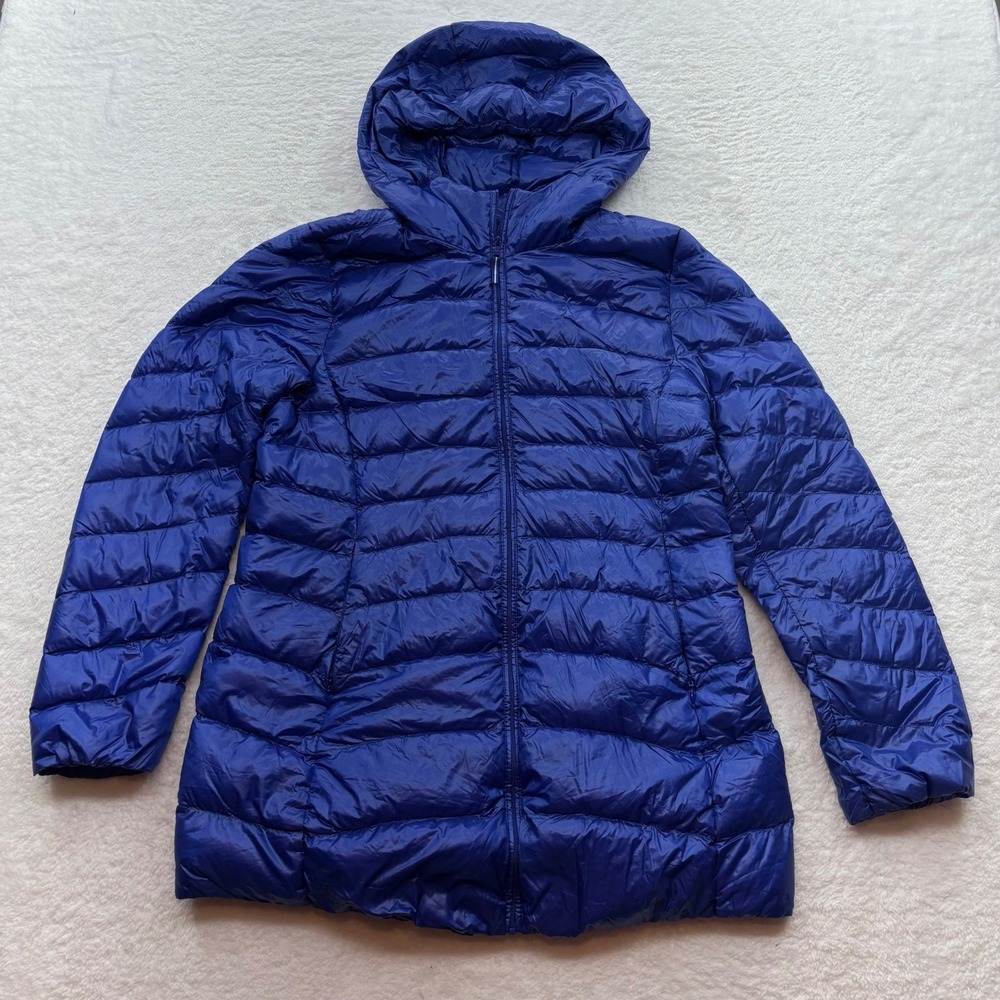 Uniqlo Ultra Light Down Hooded Puffer Jacket Royal Blue Large 211-139037